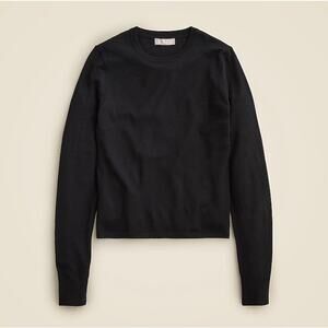 J. Crew Carolyn Merino Wool Crewneck Black Fitted Size S NWT